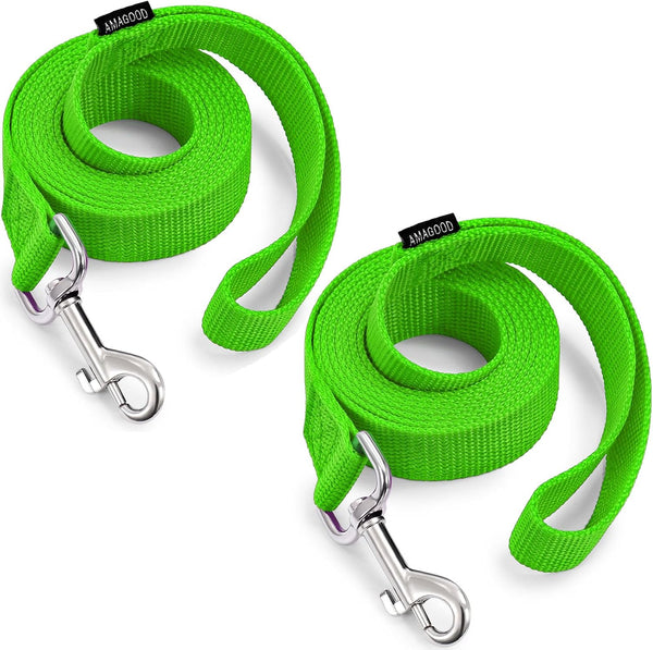 AMAGOOD 6 FT Puppy/Leash, Strong Traditional Style with Easy to Use Collar Hook, Great for Small, Medium and Large Dogs (5/8In X 6 Ft, Purple)49