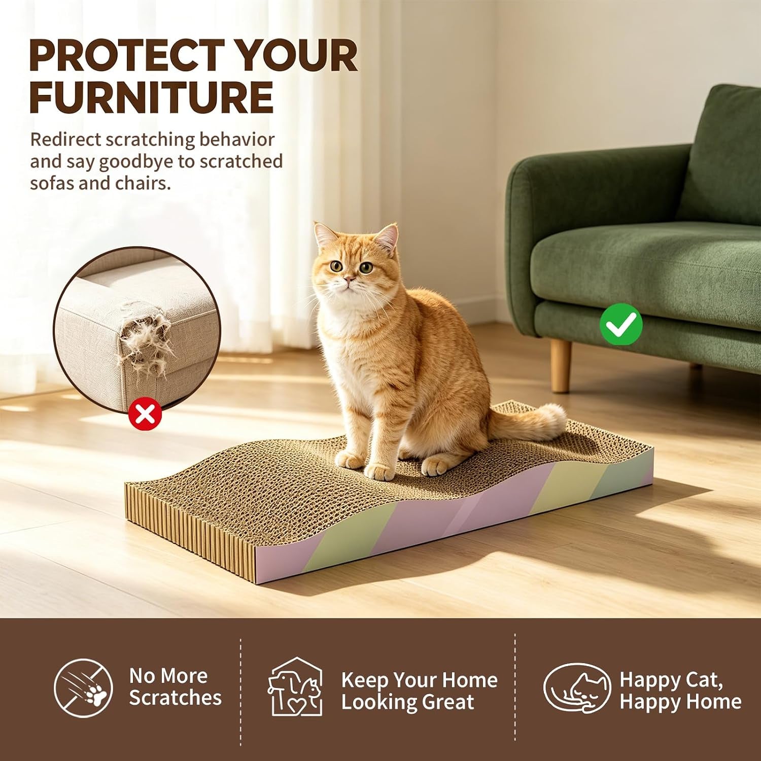 cat-scratching-board-2-pack-reversible-cat-scratcher-pad-large-odor-free-double-sided-use-wave-shape-sturdy-extra-large-custom-corrugated-board-2-count-cat-toys