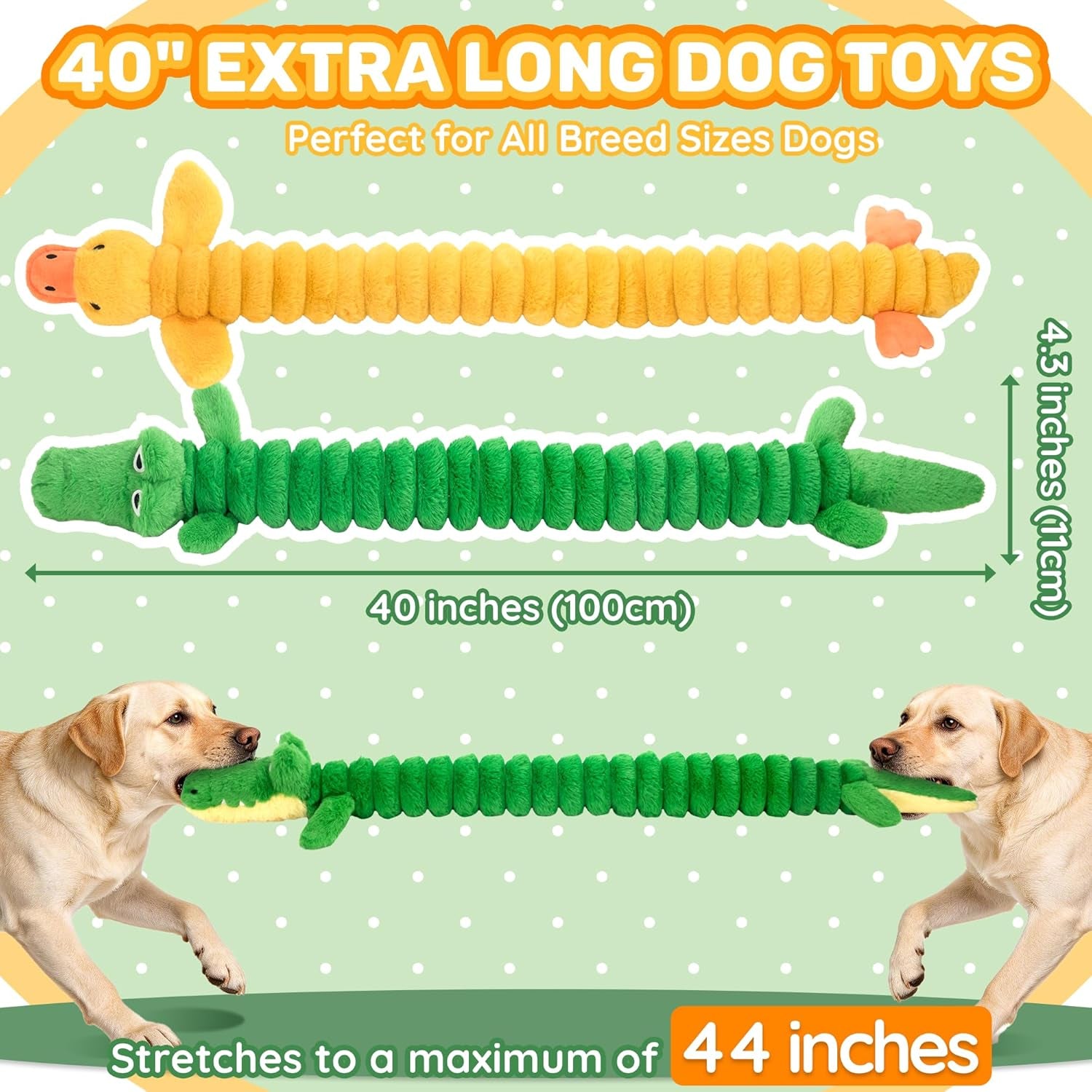 lechong-2-pack-40-extra-long-squeaky-dog-toys-for-large-dogs-soft-chew-plush-stuffed-animal-dogs-toy-interactive-tug-of-war-dog-toys-for-all-dogs-to-keep-them-busy