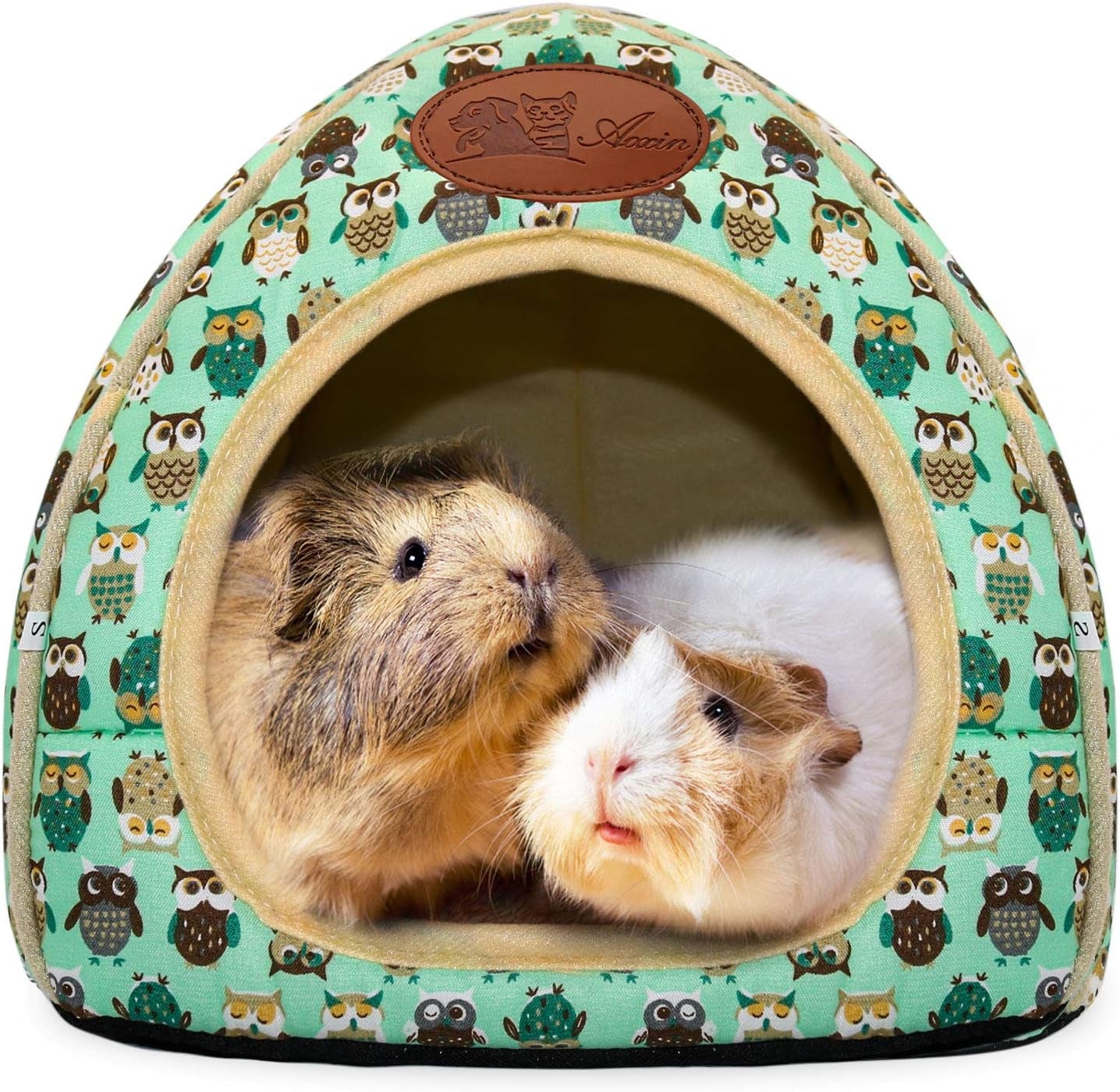 bwogue-guinea-pig-bed-hideout-washable-hamster-cave-for-small-animals-removable-cushion-for-cleaning-warm-fleece-nest-washable-bed-10-23-x-10-23-x-11-in-dwarf-rabbits-hedgehogs