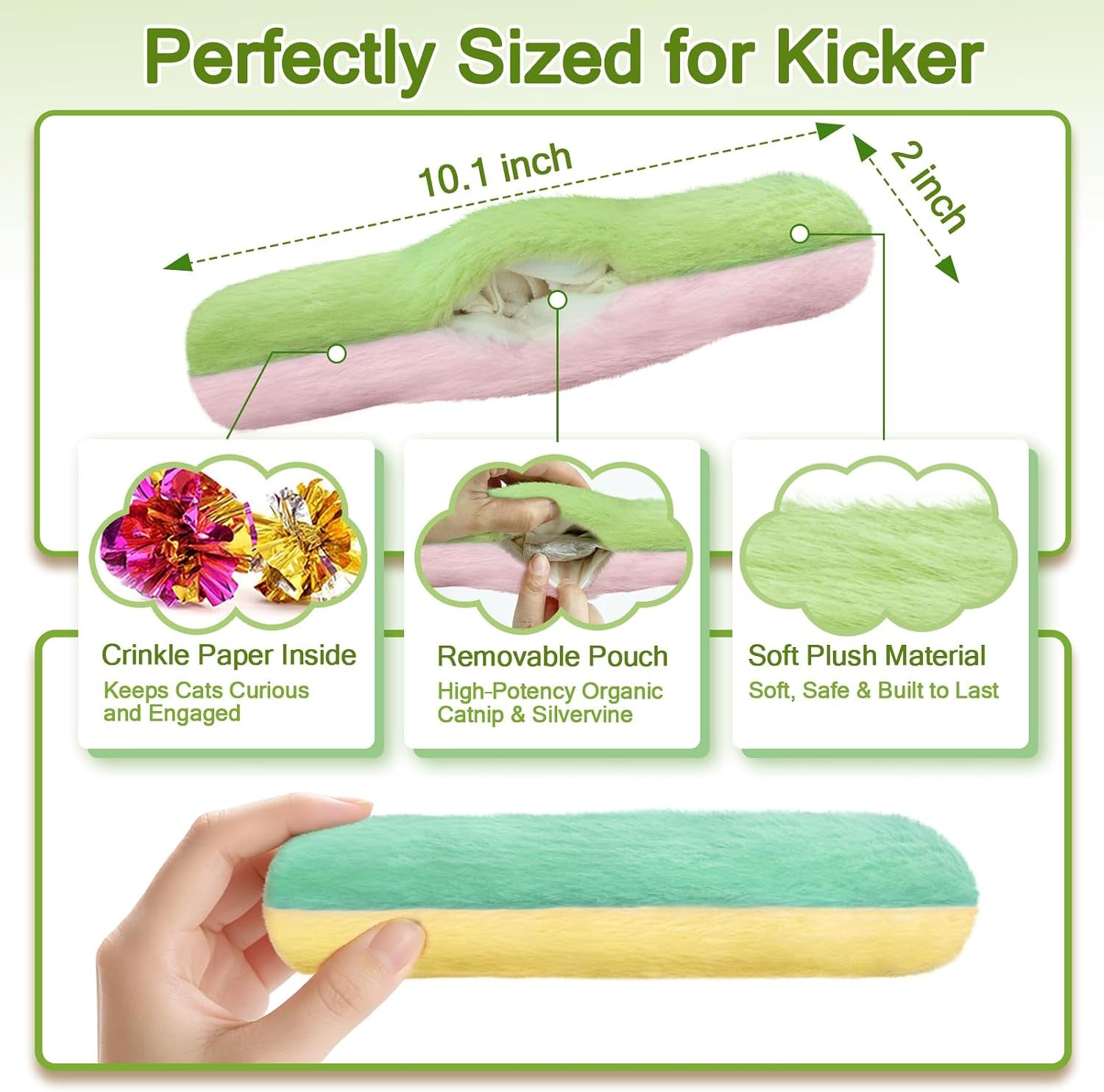 retro-shaw-refillable-catnip-cat-kicker-toys-pillows-10-1-inches-crinkle-sound-safe-and-durable-for-indoor-cats-soft-plush-boredom-relief-interactive-fun
