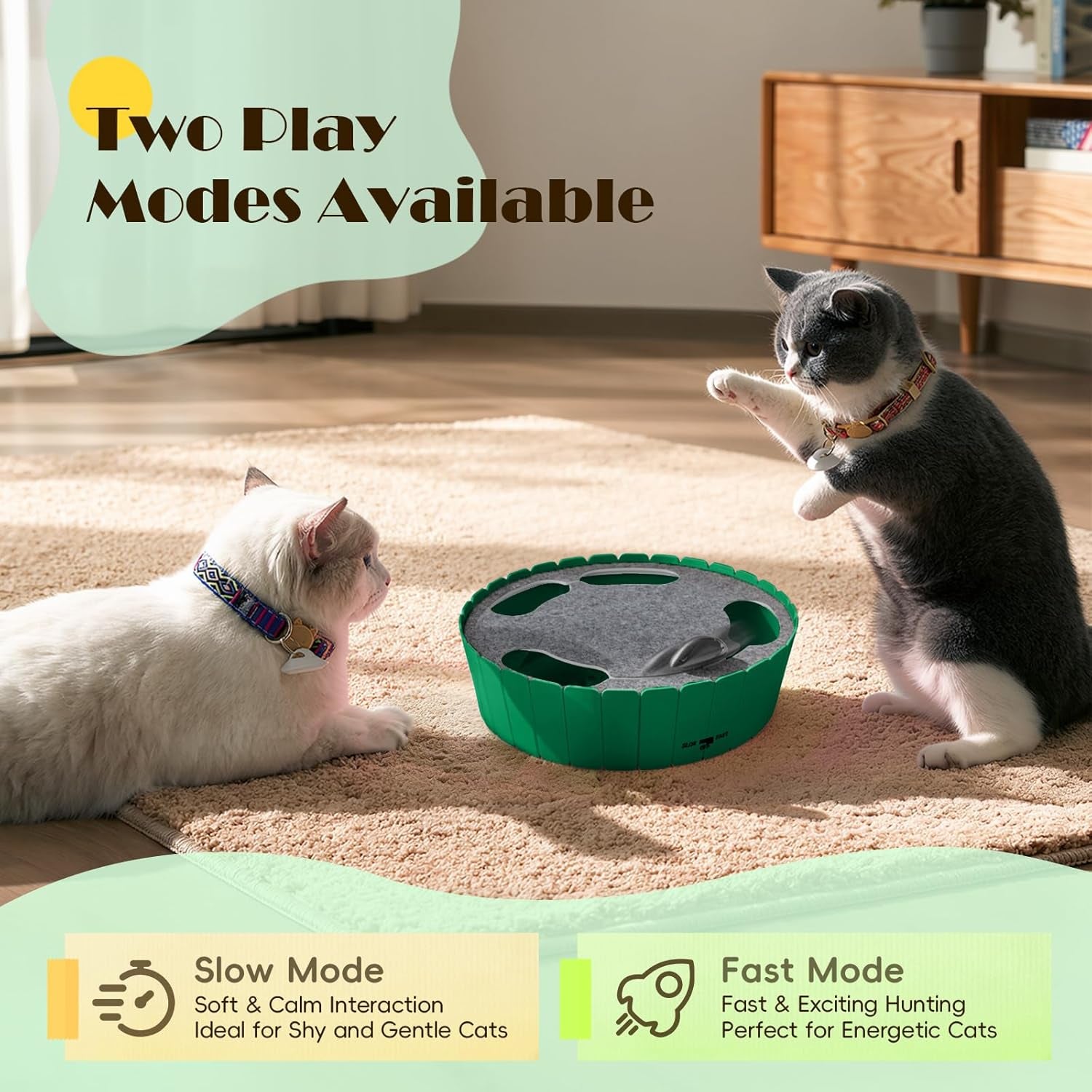 pawaboo-interactive-cat-toy-with-running-mouse-electronic-motion-cat-toy-automatic-teaser-for-indoor-cats-pop-and-play-hide-seek-cat-toys-hunting-mouse-for-pet-cat-kitten-play-fun-exercise-green
