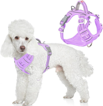 BARKBAY Dog Harness No Pull with ID Tag Pocket - Heavy Duty, Reflective, Easy Control for Large Dogs(Blue,L)39