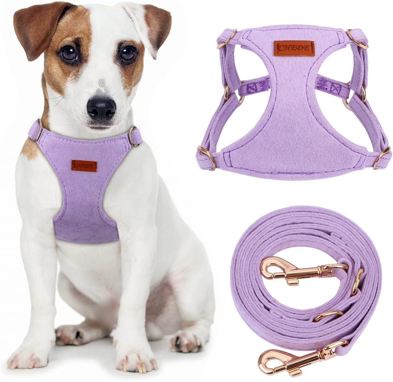 chede-no-pull-puppy-harness-and-multifunction-dog-leash-set-8-colors-soft-adjustable-no-choke-escape-proof-cute-lightweight-pet-vest-harness-for-small-and-medium-dog