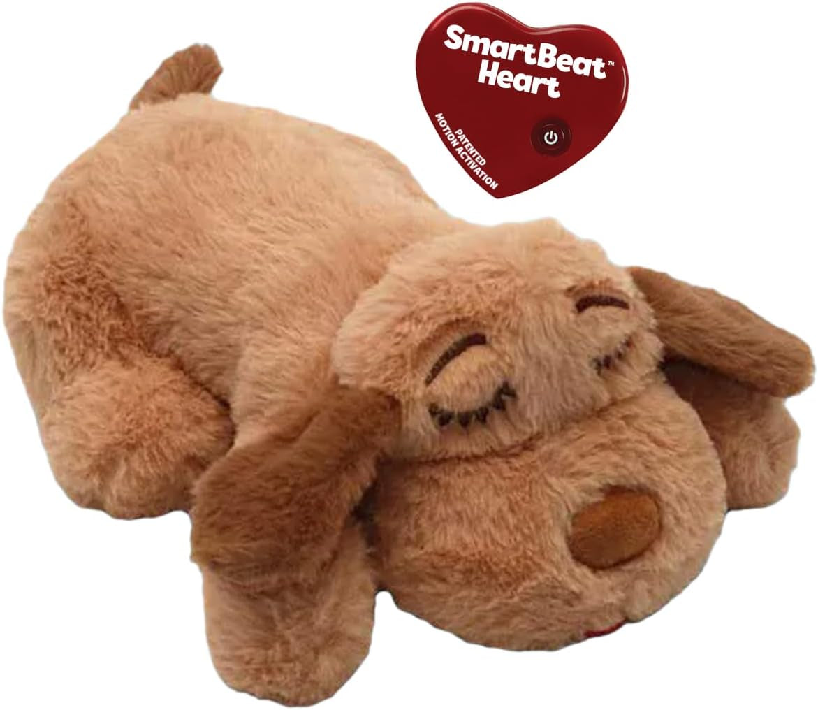 snuggle-puppy-heartbeat-puppy-toy-for-small-breeds-compact-plush-dog-toy-with-real-feel-pulse-designed-for-crate-time-first-nights-and-rest-cream
