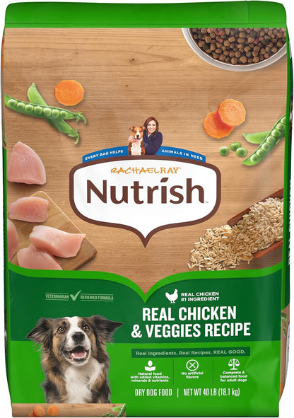 Nutrish Dry Dog Food, Real Chicken & Veggies, 40 Lb. Bag (Rachael Ray)1