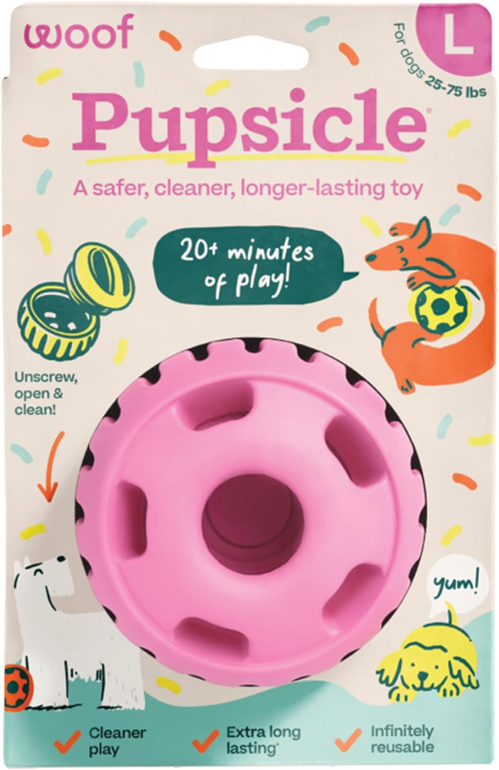 woof-pupsicle-interactive-dog-ball-toy-for-dogs-25-75-lbs-green-long-lasting-enrichment-toy-for-medium-large-dogs-easy-fill-design-low-mess-play-made-of-natural-rubber-easy-to-clean
