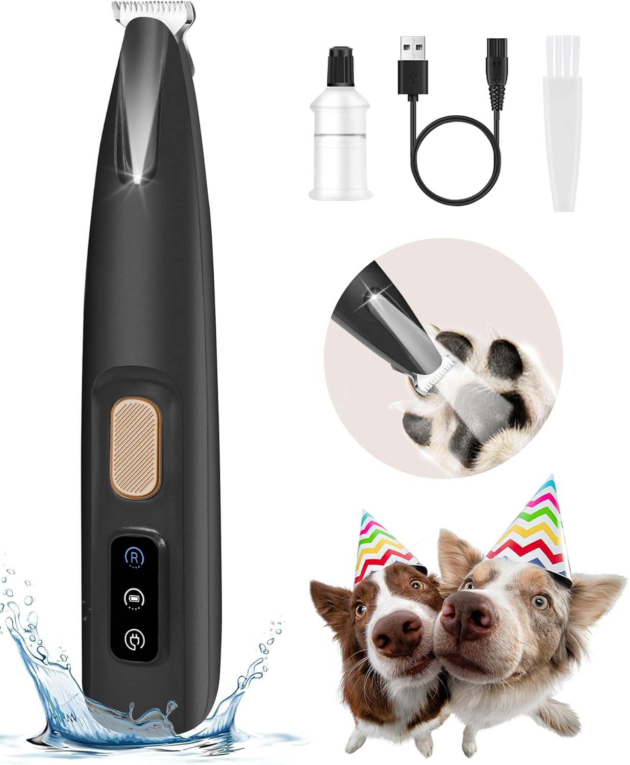 furbona-dog-paw-trimmer-18mm-quiet-dog-hair-trimmer-with-led-light-18mm-wide-blade-for-paws-face-ears-and-rump-led-light-35db-quiet-pet-grooming-ipx4-water-resistant-usb-rechargeable