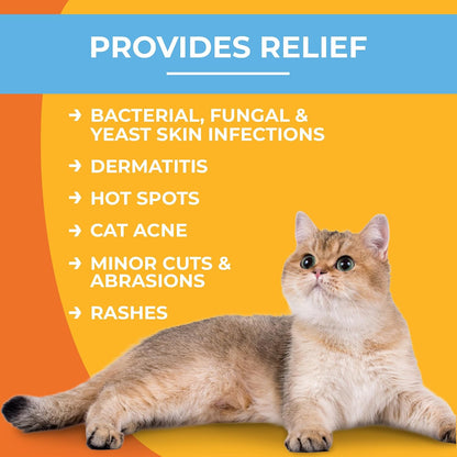 Paw Science 3% Chlorhexidine Wipes for Dogs and Cats - Cleansing Antiseptic, Antibacterial, Antifungal Wipes with Aloe for Skin Infections, Itchy Yeast Paws, Cat Acne5