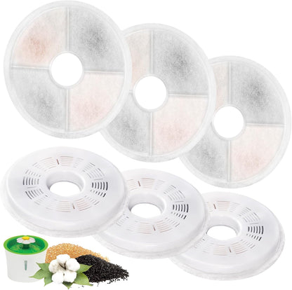 8 Pack Cat Water Fountain Replacement Filters Fit for 3L Flower Water Dispenser Automatic Pet Dog Cat Fountain Filter10