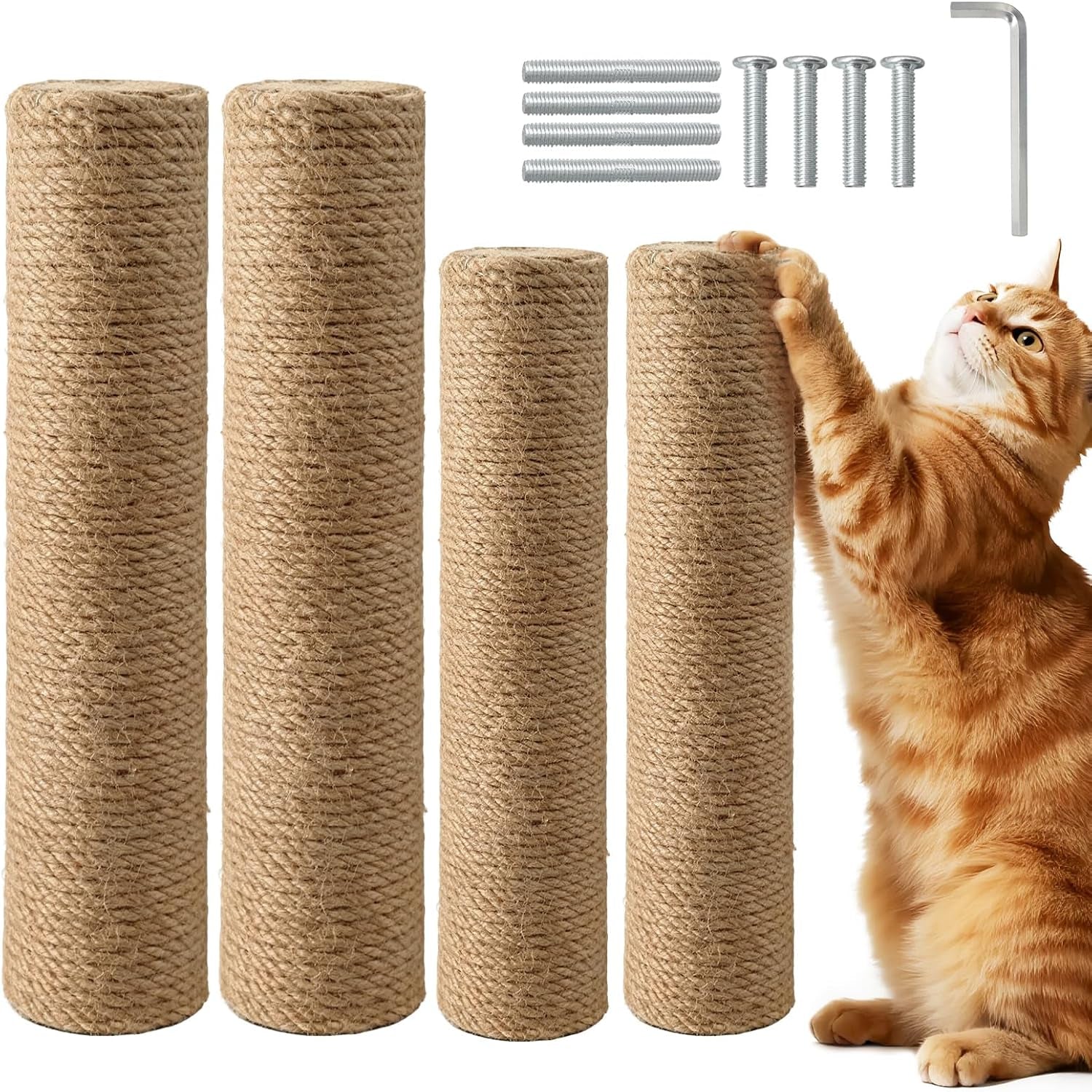 2026-upgraded-2-pack-cat-scratching-post-replacement-13-8-x-3-93-sisal-scratching-poles-with-m8-screws-modern-cat-tree-replacement-parts-for-indoor-cat-tower-repair-white