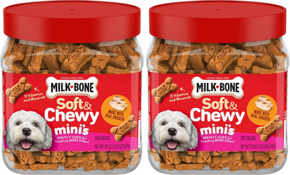 Milk-Bone Soft & Chewy Dog Treats, Made with Real Beef & Filet Mignon, 25 Ounce Canister14