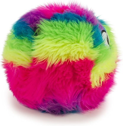 Godog Furballz Squeaky Plush Ball Dog Toy, Chew Guard Technology - Rainbow, Large2