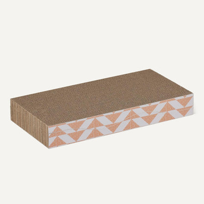 Amazon Basics Cat Scratching Post, Reversible Double-Sided Corrugated Cardboard with Catnip, Curved Wave Design, 16.5 X 8.1 X 1.6 In, 2-Pack3