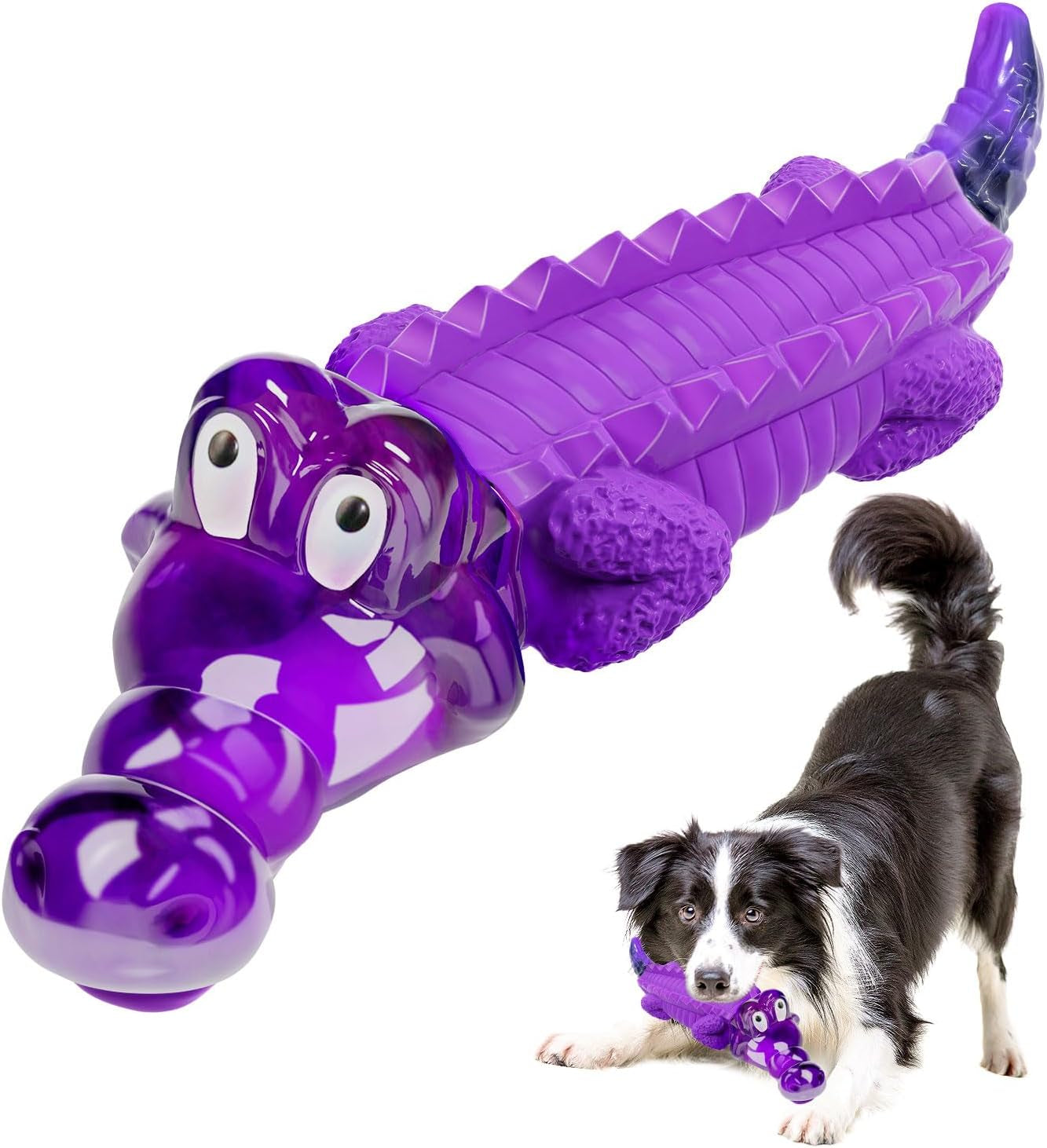 fuufome-alligator-dog-toys-for-aggressive-chewers-medium-large-breed-dogs-dental-cleaning-tough-nylon-rubber-hybrid-structure-anxiety-relief-long-daily-indoor-outdoor-chewing-dog-gift