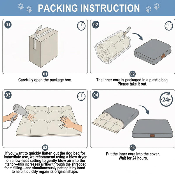 Orthopedic Dog Beds Large Sized Dog,Indestructible Crate Bed with Sponge and Memory Foam with Removable Washable Cover, Ultra Soft Surface & Non-Slip Bottom-35 X237