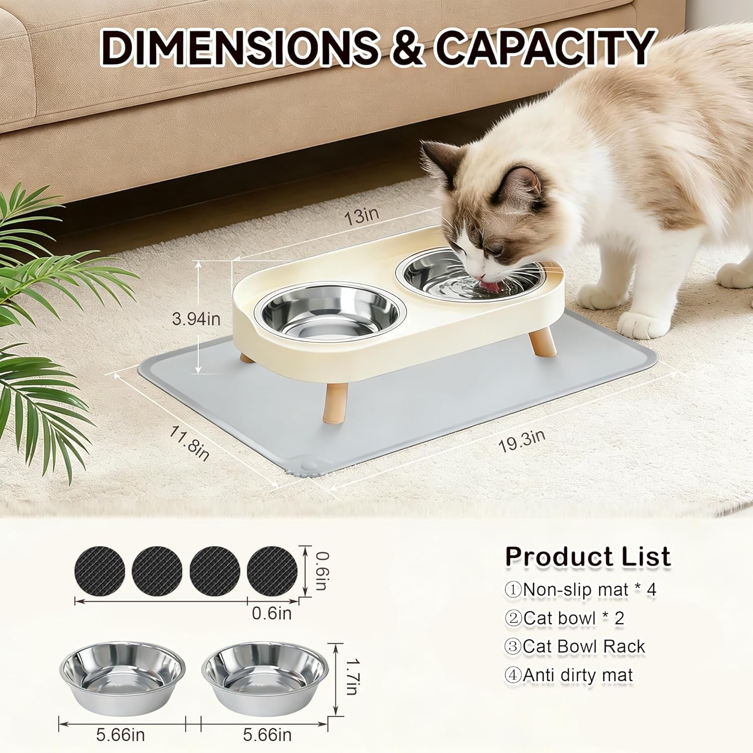elevated-cat-bowls-with-food-mat-splash-proof-anti-vomiting-raised-cat-food-and-water-bowl-set-2-stainless-steel-dishes-for-cats-and-puppy-pet-bowl-for-indoor-cats-white