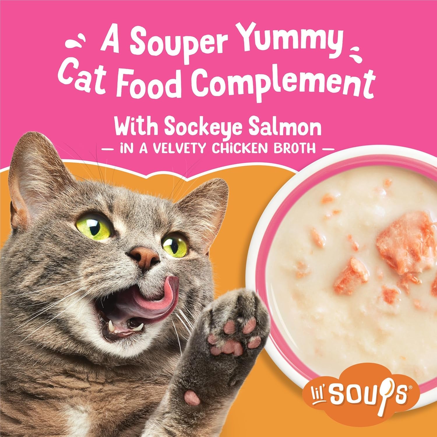 purina-friskies-grain-free-lickable-cat-food-toppers-lil-soups-with-sockeye-salmon-in-chicken-broth-pack-of-8-1-2-oz-cups