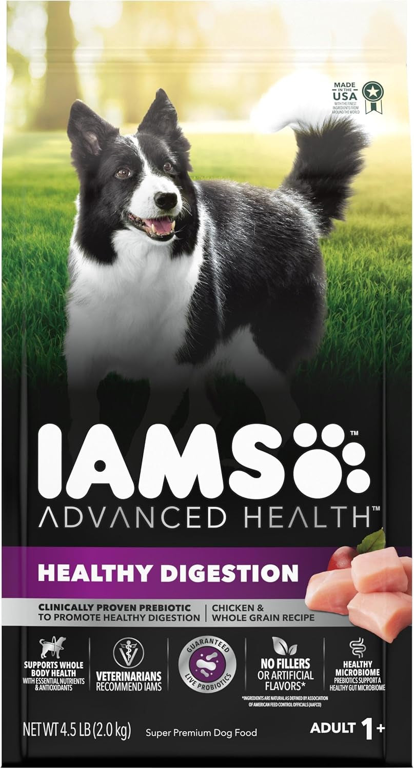 iams-advanced-health-healthy-digestion-dry-dog-food-chicken-13-5-lb-real-farm-raised-chicken-1-ingredient-0-fillers-natural-fiber-prebiotics-supports-digestive-health