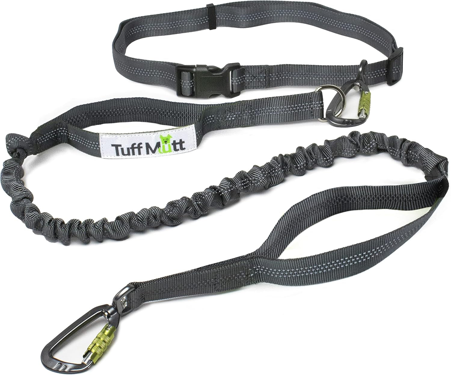 tuff-mutt-hands-free-dog-leash-for-walking-running-hiking-waist-leash-with-bungee-adjustable-belt-reflective-double-handle-design-for-large-medium-dogs