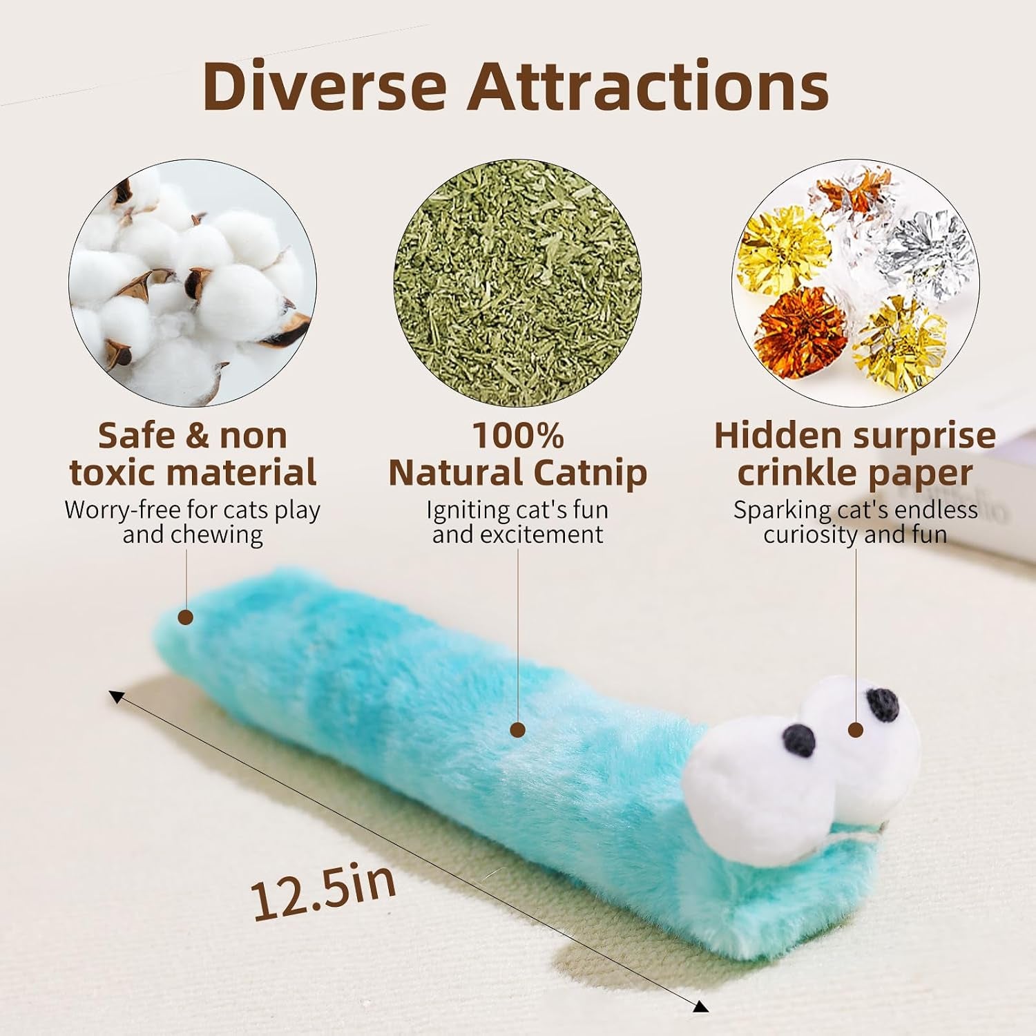 gochanmon-cat-toys-pillows-3-pack-catnip-inside-soft-and-durable-kick-sticks-with-crinkle-sound-interactive-indoor-kitten-play-and-exercise-toy-12-5-inches