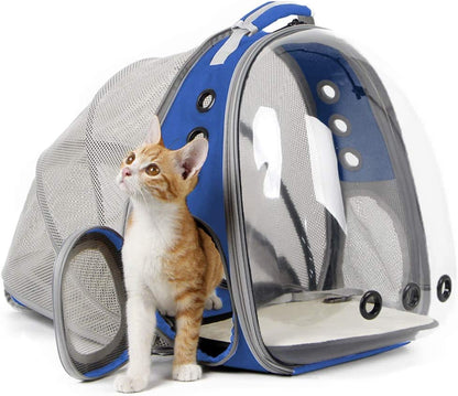 Expandable Pink Cat Backpack Carrier, Fit up to 12 Lbs, Space Capsule Clear Bubble Window Pet Carrier Backpack for Kitten Bunny Rabbit and Small Puppy13