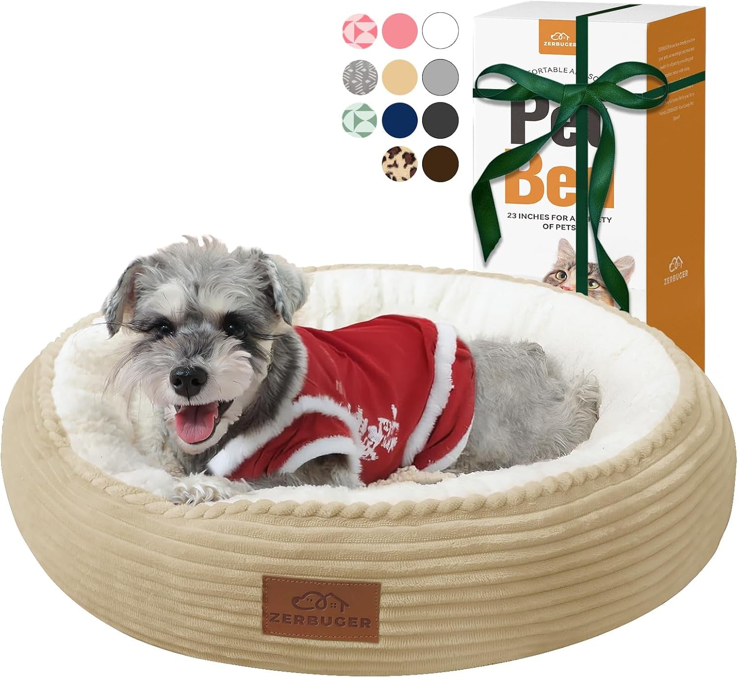 zerbuger-20in-washable-cat-beds-for-indoor-cats-round-donut-pet-bed-for-cats-small-dogs-puppy-kitten-anti-slip-bottom-calming-bed-gift-pink