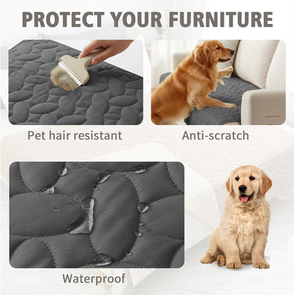 Ameritex Pet Bed Cover Dog Bed Blanket for Sofa and Furniture Waterproof New Pattern Design (30X70 Inch, Dark Grey)2