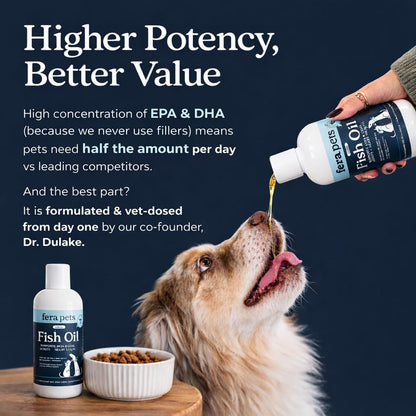 Fera Pets Liquid Fish Oil - Non GMO Omega 3 for Dogs & Cats, 16 Oz | Non-Gmo Omega 3 Fish Oil for Dogs & Cats with Vitamin E That Supports Joint, Heart, Skin & Coat Health5