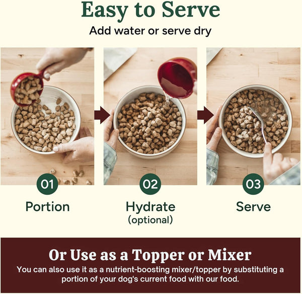 360 Pet Nutrition Freeze-Dried Raw Dog Food – Beef Recipe with Liver & Organs, High Protein with Omega-3S, Fruits, Veggies & Superfoods, Grain-Free, No Fillers, 1 Lb – Made in USA5