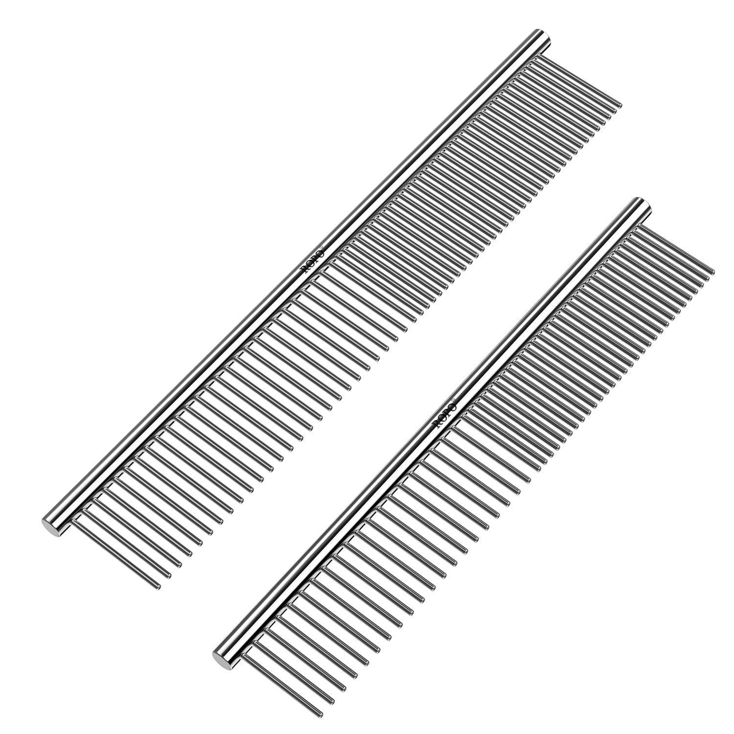 cwxzstm-pet-steel-combs-dog-cat-comb-tool-for-removing-matted-fur-pet-dematting-comb-with-rounded-teeth-and-non-slip-grip-handle-prevents-knots-and-mats-for-long-and-short-haired-pets-6-5in-7-4in