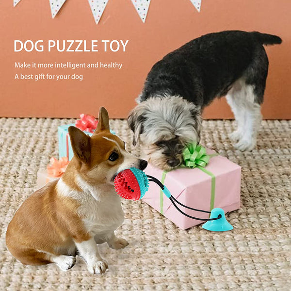 Askhald Dog Toys Chew Toys for Aggressive Chewers, Puppy Training Treats Teething Rope Toys for Boredom Dog Puzzle Treat Food Dispensing Ball Toys for Puppies Teething (Blue)6