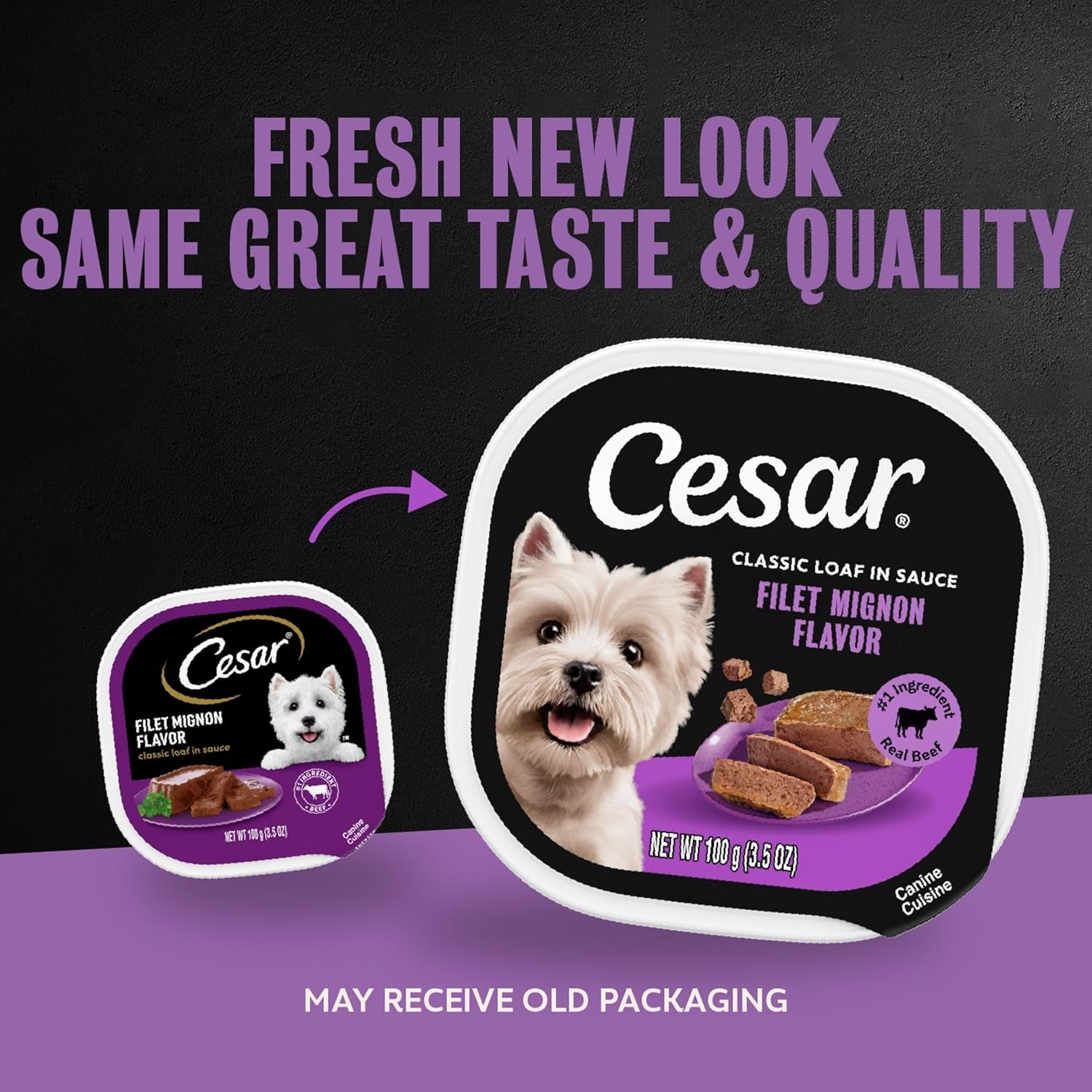 cesar-classic-loaf-in-sauce-wet-dog-food-filet-mignon-3-5-oz-24-count-made-in-usa-real-beef-1-ingredient-no-fillers-added-sugar-artificial-flavors-use-as-meal-or-topper-easy-peel-trays