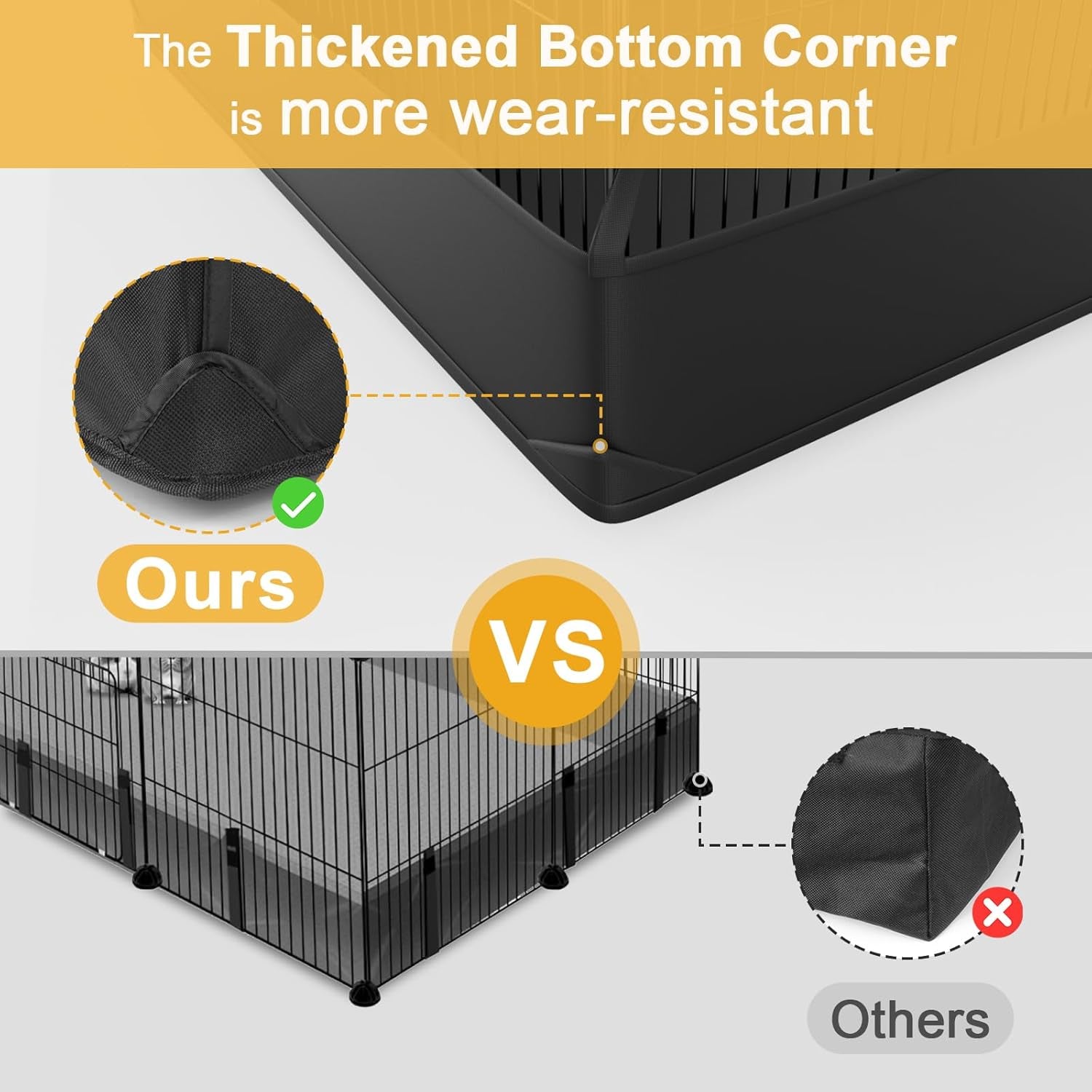 tresbro-guinea-pig-cage-with-top-cover-12-panels-triple-fixing-measures-small-animal-playpen-with-waterproof-pvc-liner-one-motion-hooks-48-x-24-x-16-c-c-grids-cage-for-bunny-hedgehog-hamster