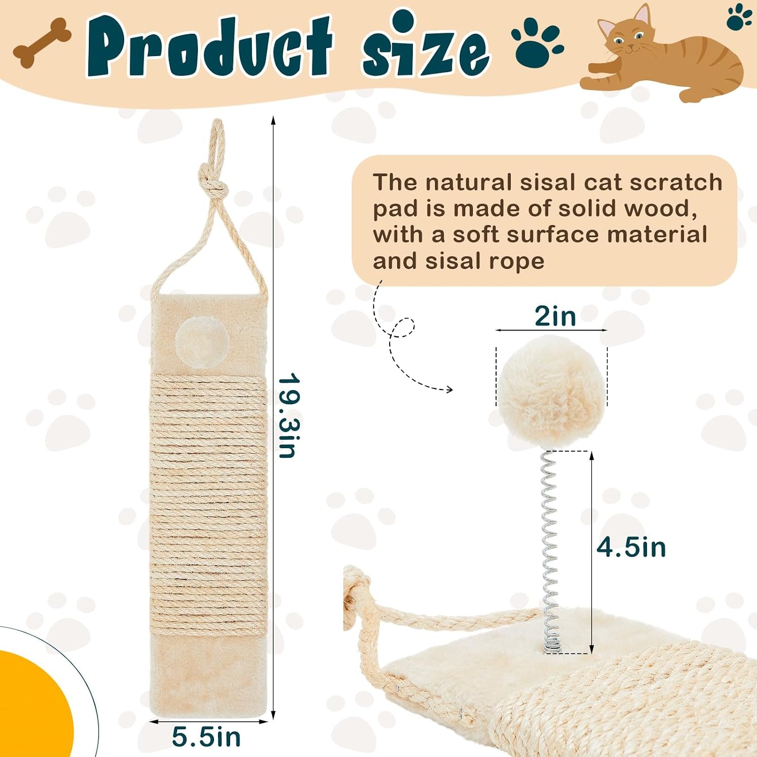 dansydaisy-2-pcs-cat-scratcher-door-hanging-19-3-x-5-5inch-cat-scratching-post-wall-mounted-natural-sisal-scratching-pad-surface-with-ball-toy-for-indoor-cats-kitty