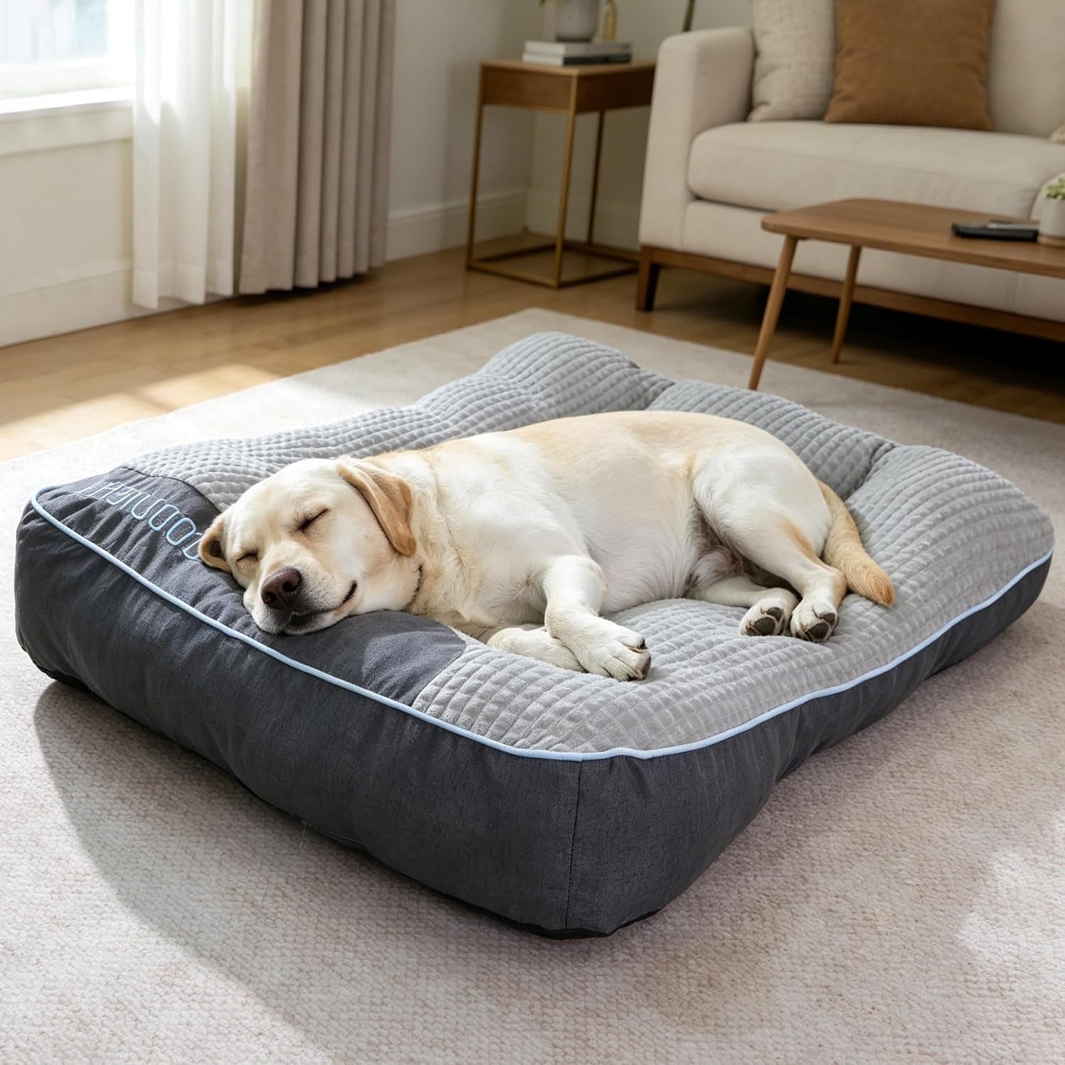 xl-dog-bed-for-large-dogs-up-to-110-lbs-orthopedic-extra-giant-dog-sofa-with-thick-plush-crate-mat-bolster-pillow-fluffy-washable-bed-for-senior-arthritic-dogs-non-slip-bottom-grey-47x37