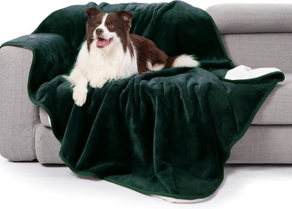Gogobunny Waterproof Bed Blanket, Reversible Sherpa Fleece Throw Blanket for Dog Puppy Cat, Furniture Cover Protects Bed Couch Sofa from Liquid Pee and Pet Fur (Dark Purple, 50X60 Inches)38