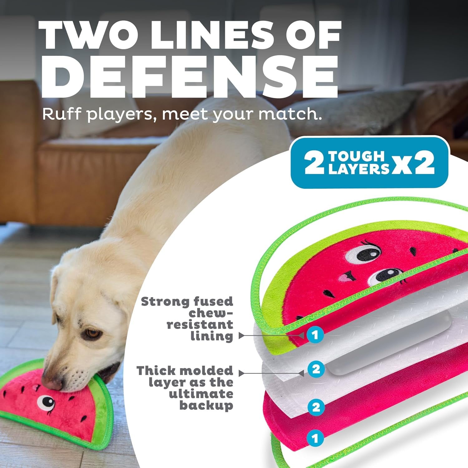 outward-hound-tough-skinz-durable-squeaky-dog-toy-with-two-tough-layers-watermelon-red-medium