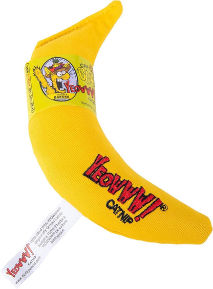 Yeowww! 100% Organic Catnip Toy, Yellow Banana 3 Pack2