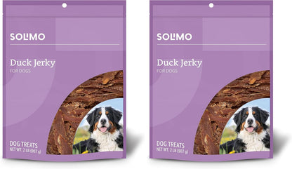Amazon Brand - Solimo Duck Jerky Dog Treats,2 Pounds9