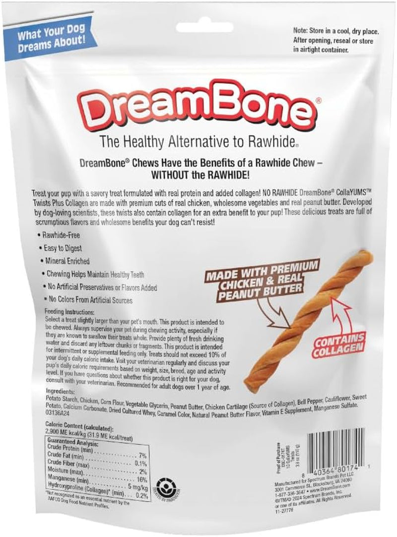 dreambone-collayums-twists-plus-collagen-chews-for-dogs-10-count-treat-your-dog-to-rawhide-free-chews-made-with-chicken-vegetables-and-peanut-butter