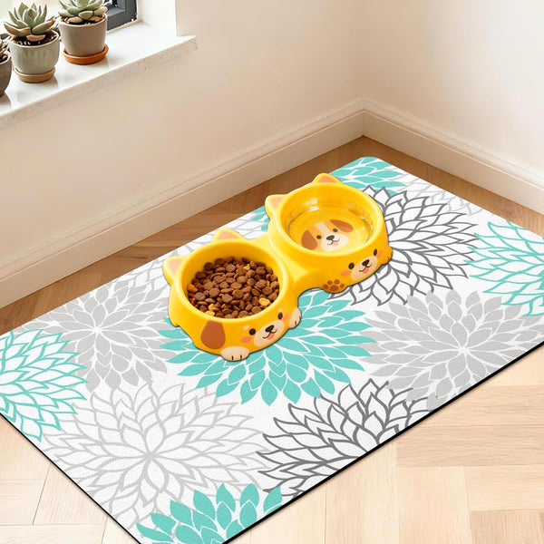 Pet Feeding Mat for Floors Cat Food Mat Waterproof Dog Food Mat and Water Absorbent Quick Dry Non Slip Mat for Cat Bowls38
