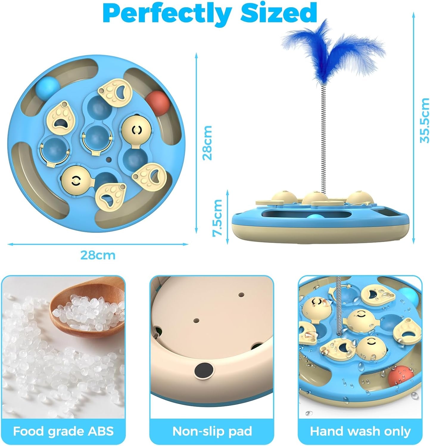 3-in-1-cat-treat-puzzle-feeder-level-3-interactive-cat-puzzle-toy-with-track-balls-feather-teaser-slow-feeder-insert-non-slip-base-mental-stimulation-for-bored-indoor-cats-blue