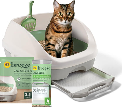 Purina Tidy Cats Litter Box System, BREEZE System Starter Kit Litter Box, Litter Pellets & Pads1