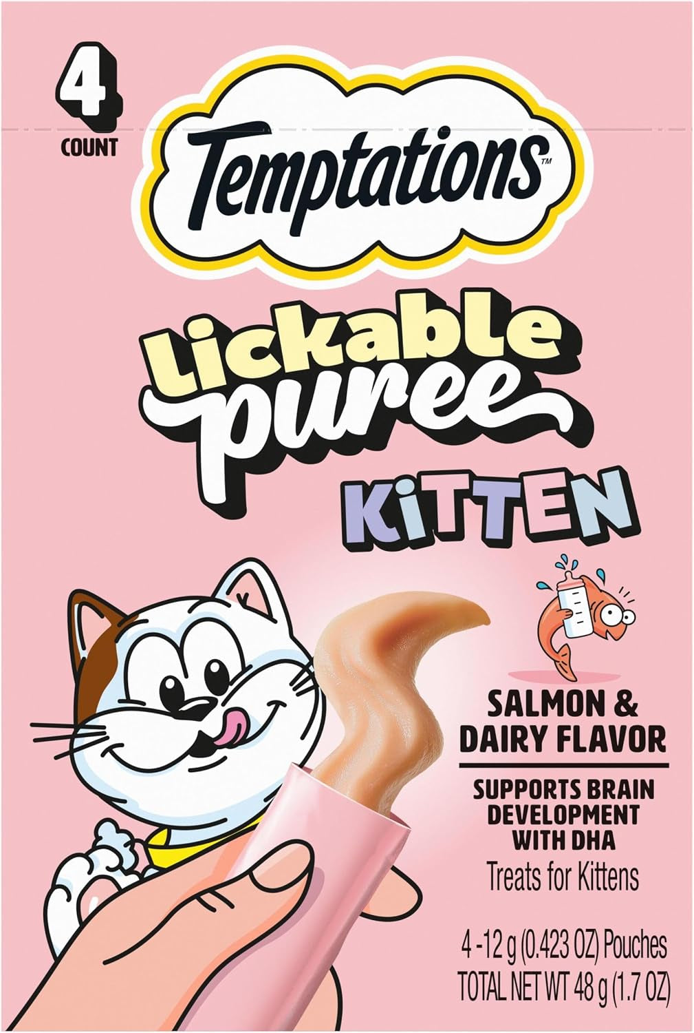 temptations-lickable-puree-kitten-cat-treats-chicken-salmon-48-count-chicken-salmon-dha-supports-brain-development-high-moisture-for-hydration-under-15-cal-pouch-no-added-sugar-or-fillers