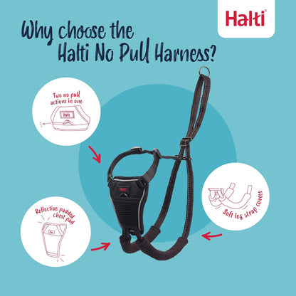 Halti No Pull Harness (Size Medium) & Training Leash (Size Large, Black) | Bundle | Stop Your Dog Pulling on the Leash | Adjustable, Lightweight and Easy to Use | Suitable for Medium Dogs3