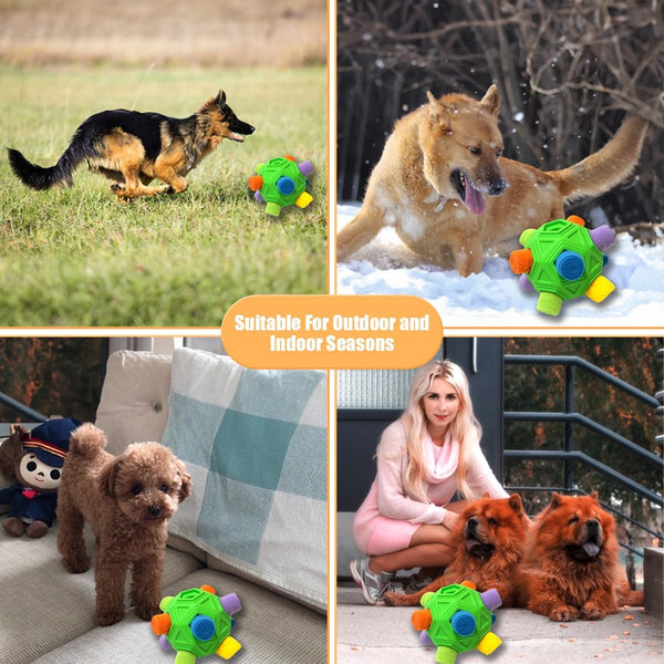 Dog Snuffle Ball-Interactive Puzzle Dog Toys Encourage Natural Foraging Skills Slow Feeder for Training and Stress Relief, Cloth Strip Hiding Food Dog Toys with Squeaky Carrot Toy for Any Size6