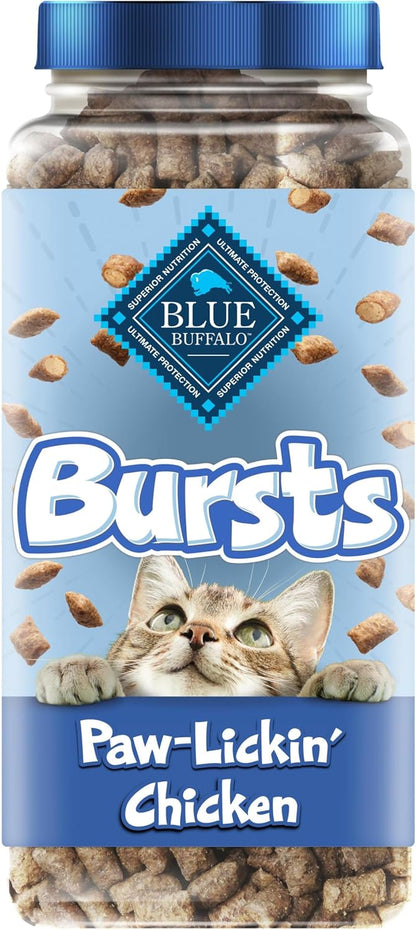 Blue Buffalo Bursts Paw-Lickin' Chicken Crunchy & Creamy Cat Treats, Great for Training, Made with Real Chicken Natural Cat Treats Enhanced with Vitamins, Minerals & Other Nutrients, Tub 12 Oz.1