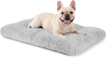 JOEJOY Large Dog Bed Crate Pad, Deluxe Plush Washable Dog Beds Fulffy Soft Kennel Pad Anti-Slip Pet Sleeping Mat for Extra Large Medium Small Dogs, 40" X 27", Beige31