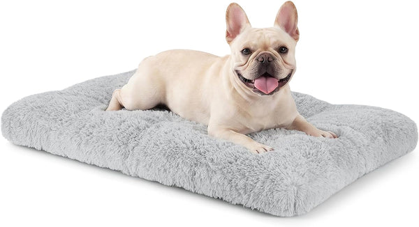 JOEJOY Large Dog Bed Crate Pad, Deluxe Plush Washable Dog Beds Fulffy Soft Kennel Pad Anti-Slip Pet Sleeping Mat for Extra Large Medium Small Dogs, 40" X 27", Beige31